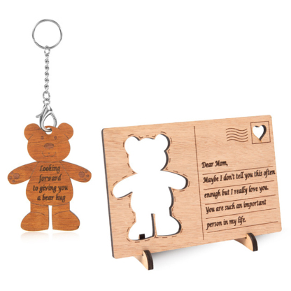 Mother's Day Personalized Message Keychain Greeting Card