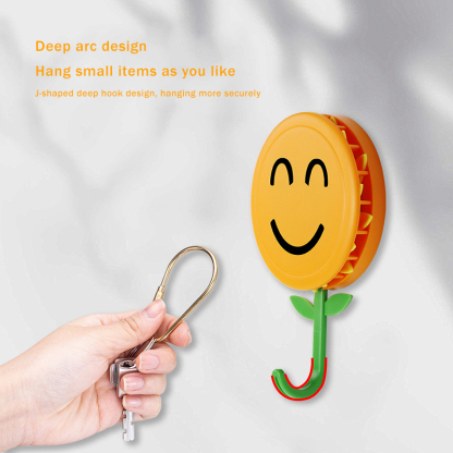 Creative retractable flowering sunflower cartoon hook
