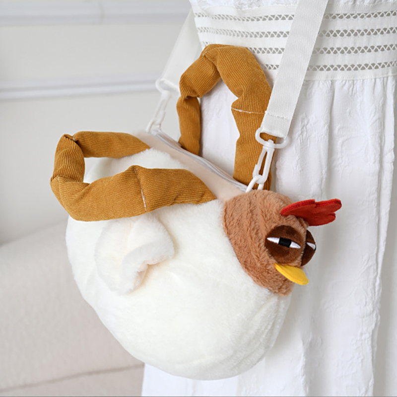 Ugly cute chicken handbag creative bag