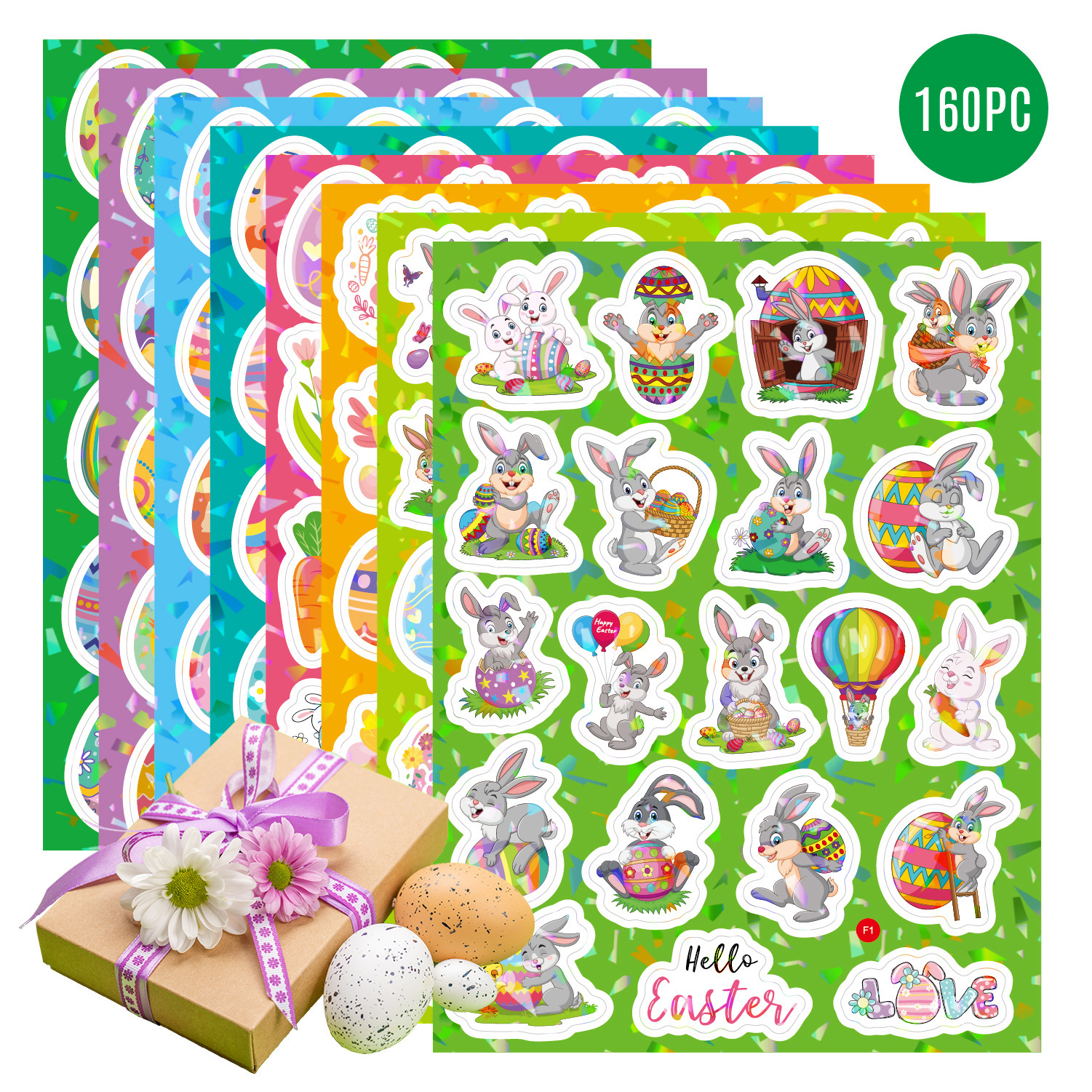 DIY Bunny Easter Egg Stickers