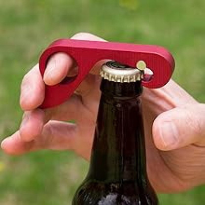 One-handed bottle opener