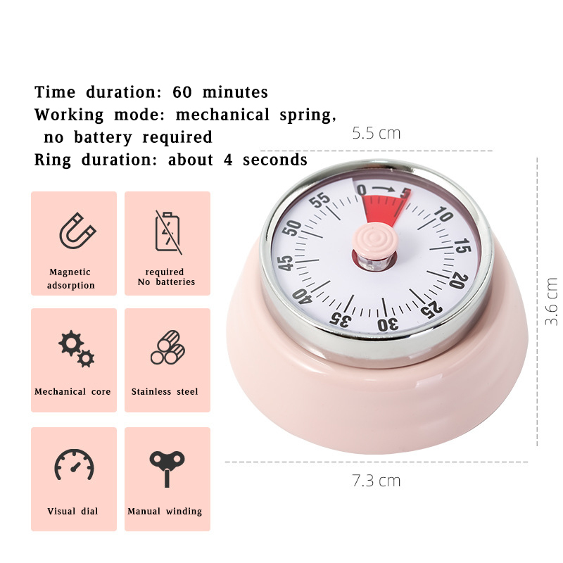Mechanical timer kitchen cooking timer reminder