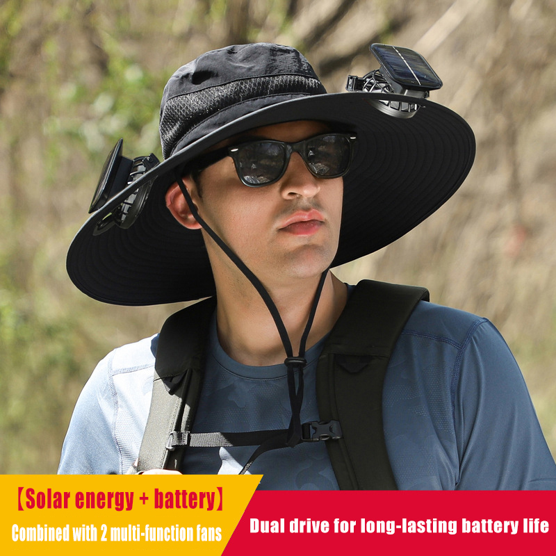 Men's wide brim sun hat quick drying sunshade fisherman hat