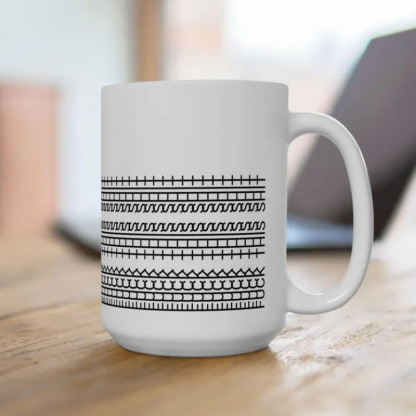 Ceramic coffee cup with hidden message
