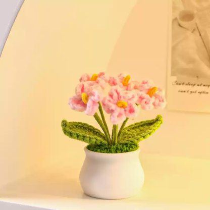 Hand-woven woolen flower bouquet ornaments