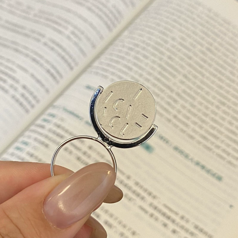 Rotatable I LOVE YOU necklace and ring