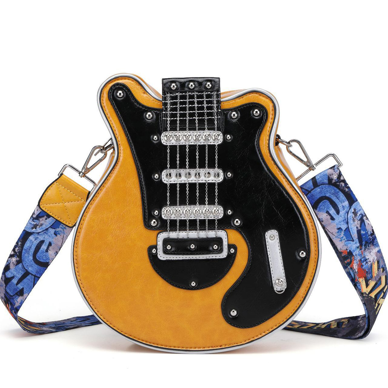 Music-Inspired Guitar Crossbody Bag