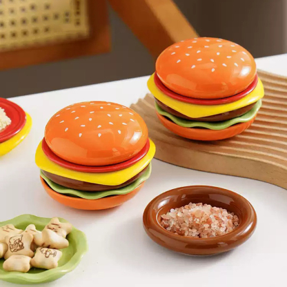 Dip seasoning home burger small plate