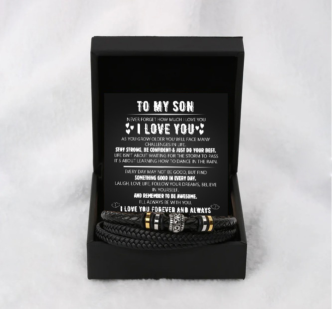To My Son -"Love You Forever' Bracelet Gift Set