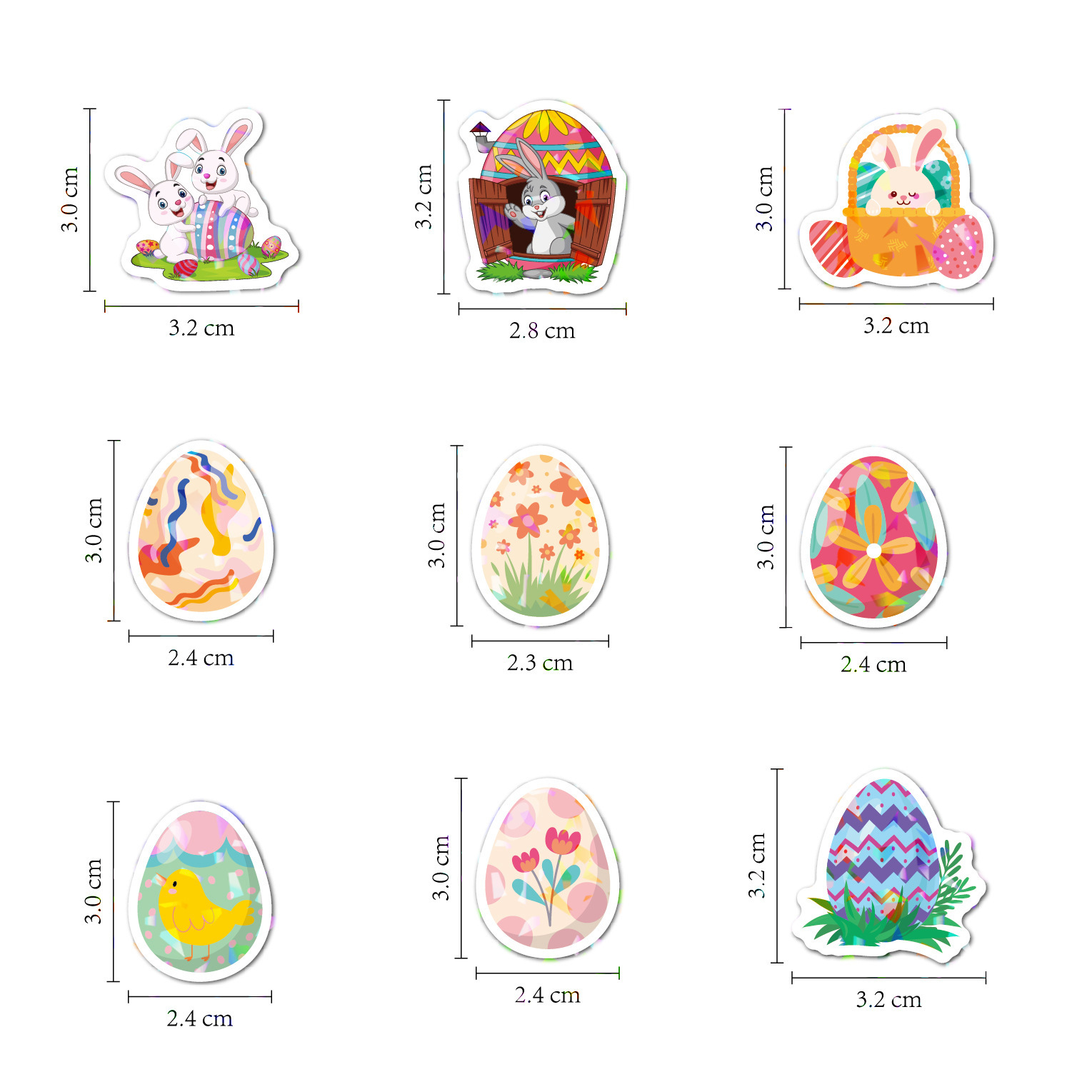 DIY Bunny Easter Egg Stickers