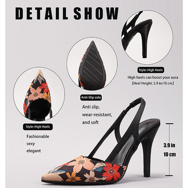 Women's printed high heels