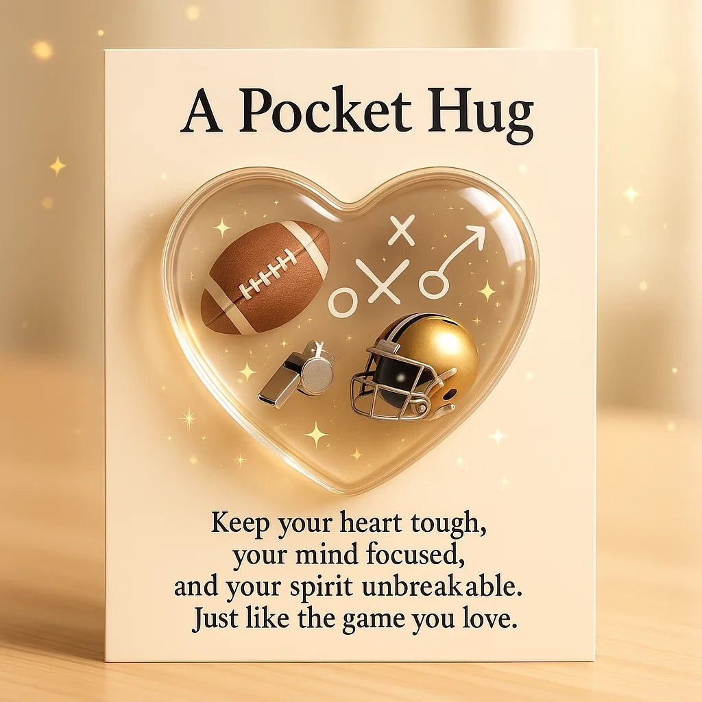Sports-Themed Heart-Shaped Pocket Hug Cards