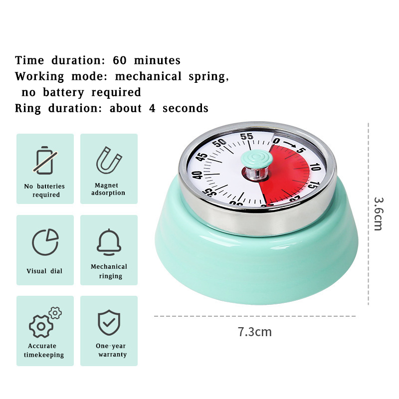Mechanical timer kitchen cooking timer reminder