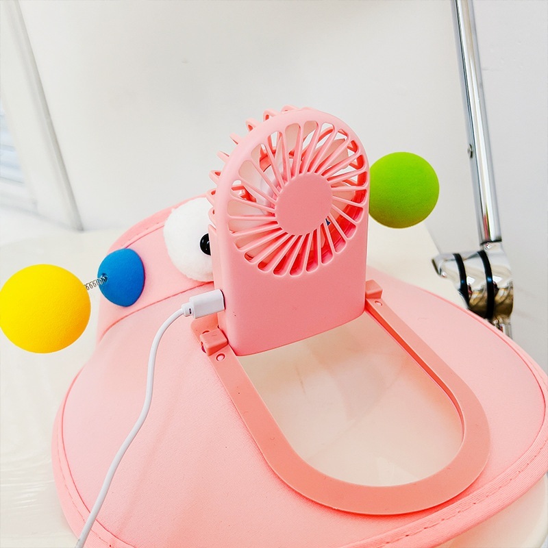 Outdoor rechargeable fan hat