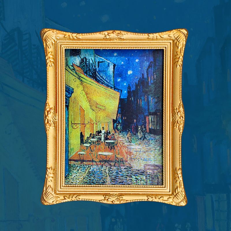 Oil painting starry sky 3D grating refrigerator