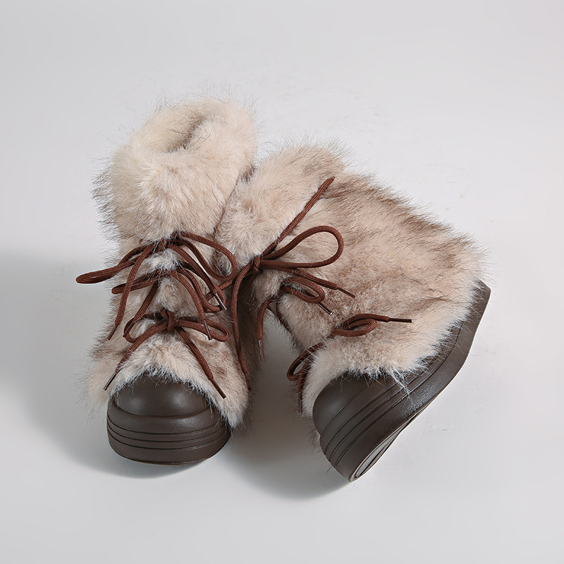 Thick-soled Fuzzy Snow Boots