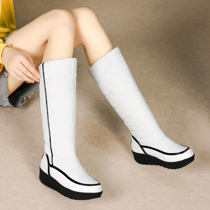 Women's Long-Height, Thick-Soled, Fleece-Filled Down Boots