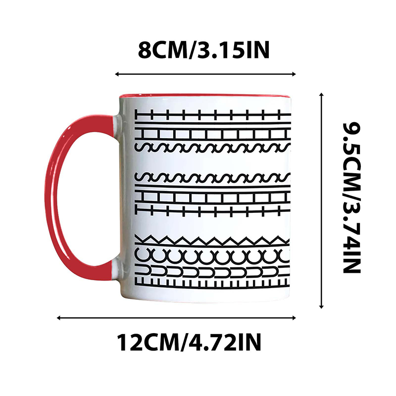 Ceramic coffee cup with hidden message