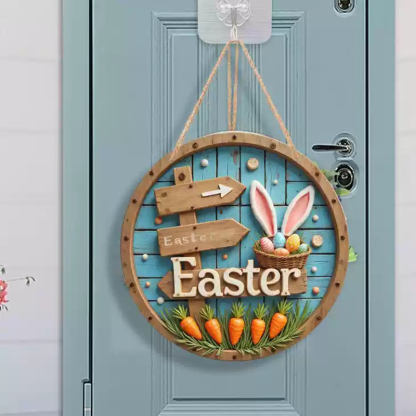 Easter decoration pendant rabbit egg welcome doorplate