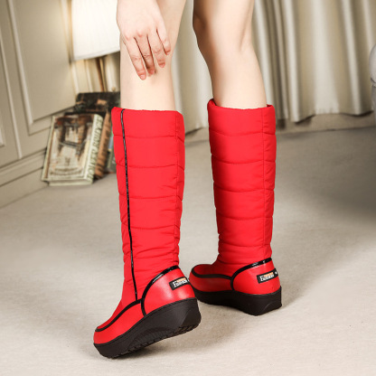 Women's Long-Height, Thick-Soled, Fleece-Filled Down Boots