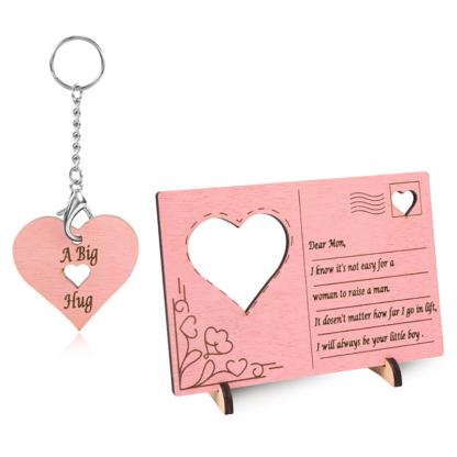 Mother's Day Personalized Message Keychain Greeting Card