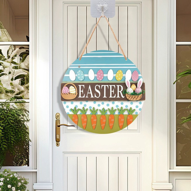 Easter decoration pendant rabbit egg welcome doorplate