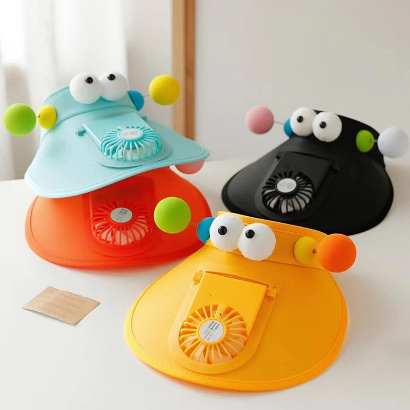 Outdoor rechargeable fan hat