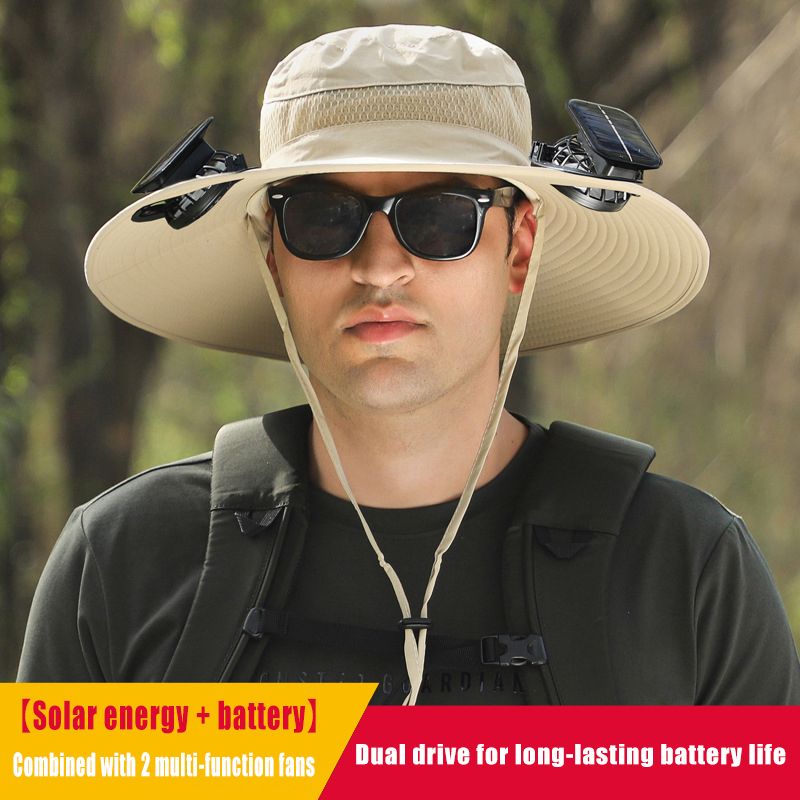 Men's wide brim sun hat quick drying sunshade fisherman hat