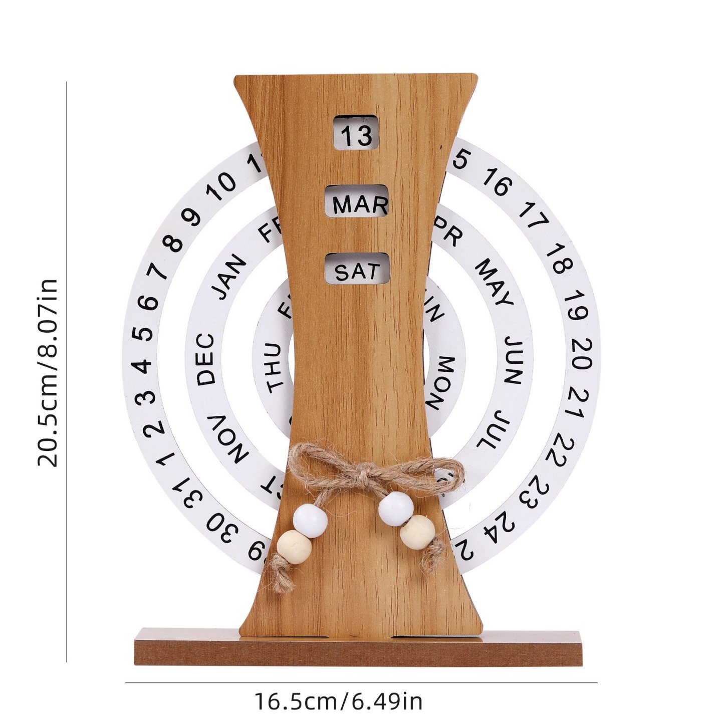 Rotating Wooden Perpetual Calendar