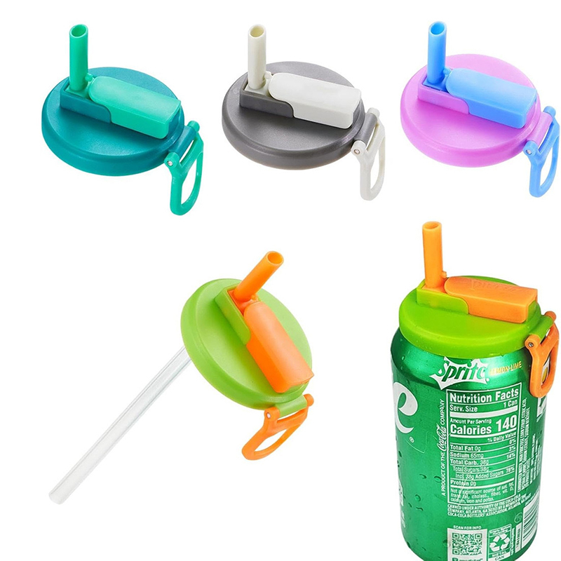 Plastic can straw cover