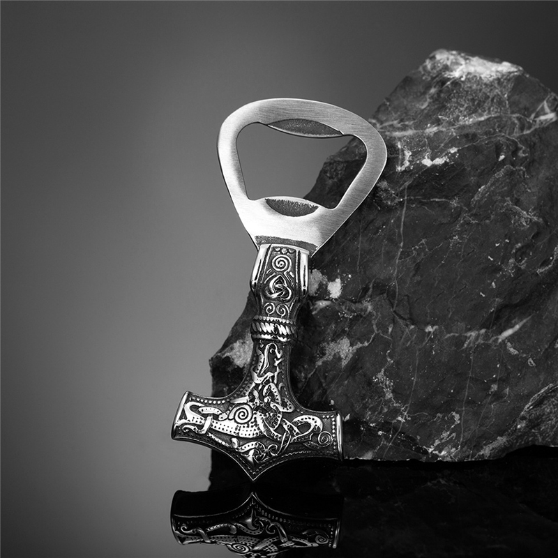 Creative retro Viking Thor's hammer lid opener
