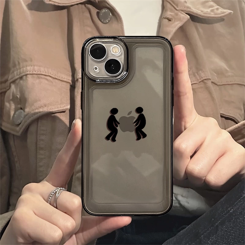 Interesting little man creative transparent protective cover