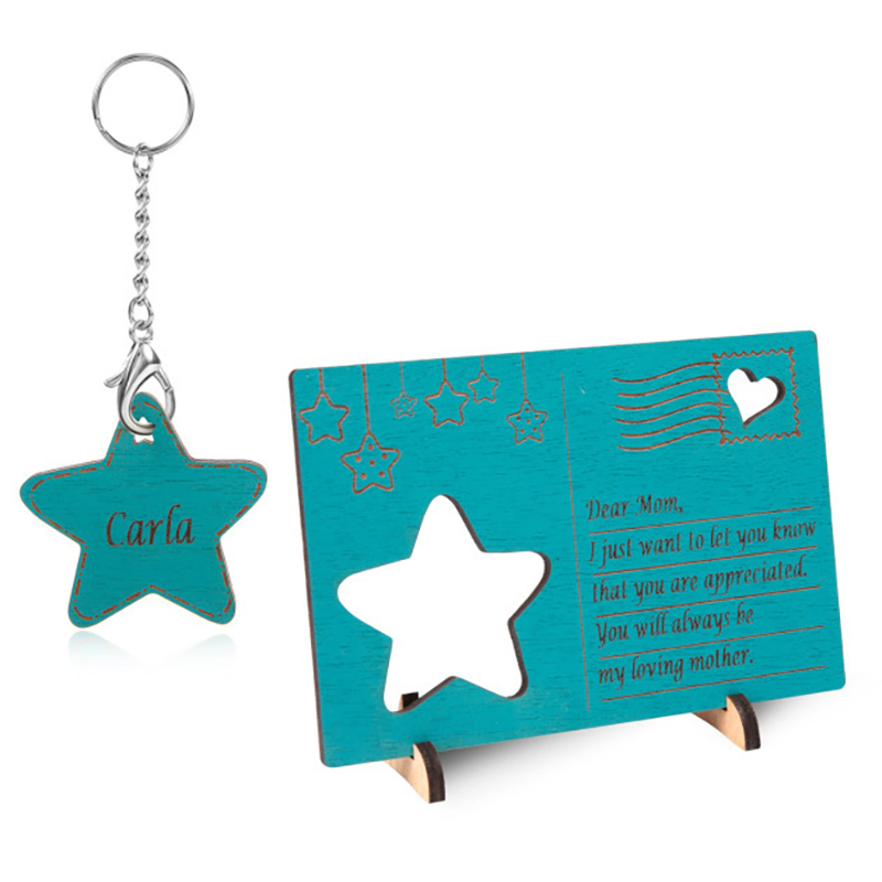 Mother's Day Personalized Message Keychain Greeting Card