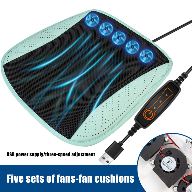 Home USB Fan Cushion Car Ice Silk Cooling Pad