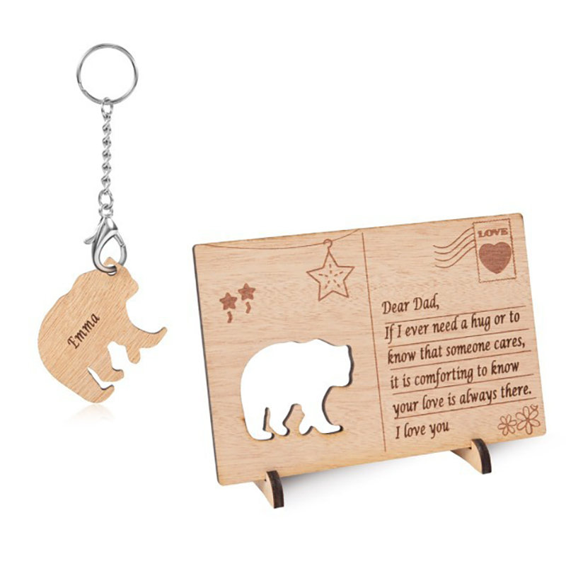 Mother's Day Personalized Message Keychain Greeting Card