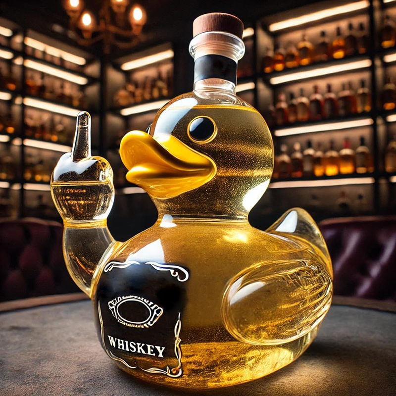 Funny whiskey duck bottle