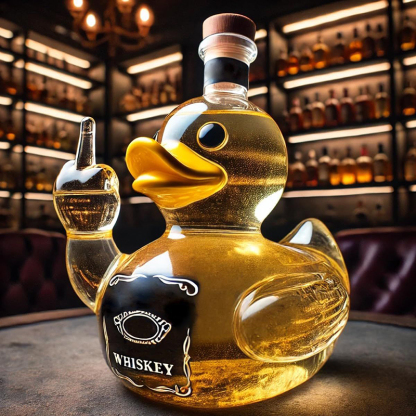 Funny whiskey duck bottle