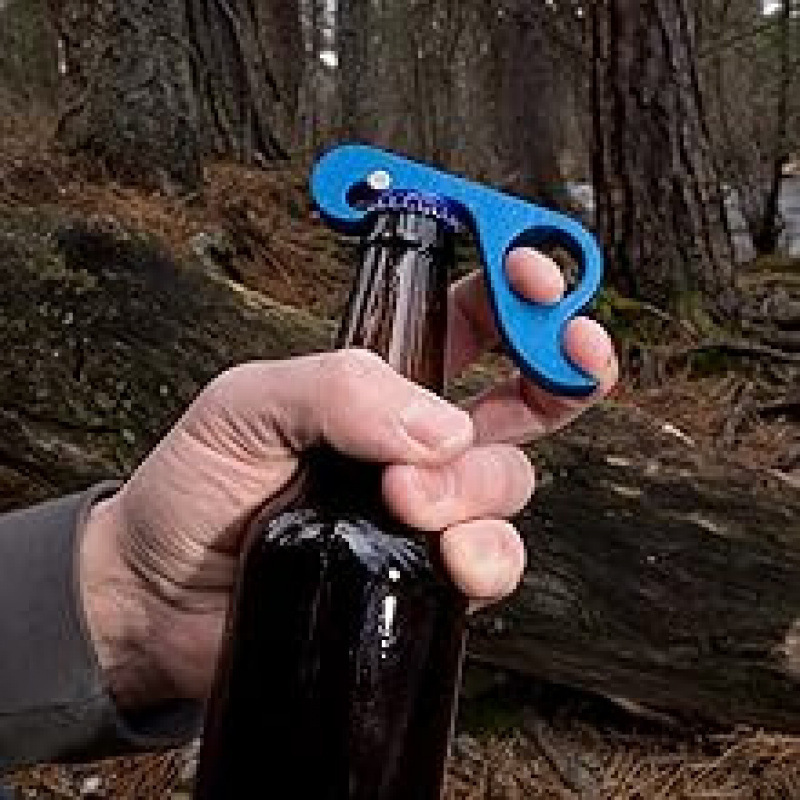 One-handed bottle opener