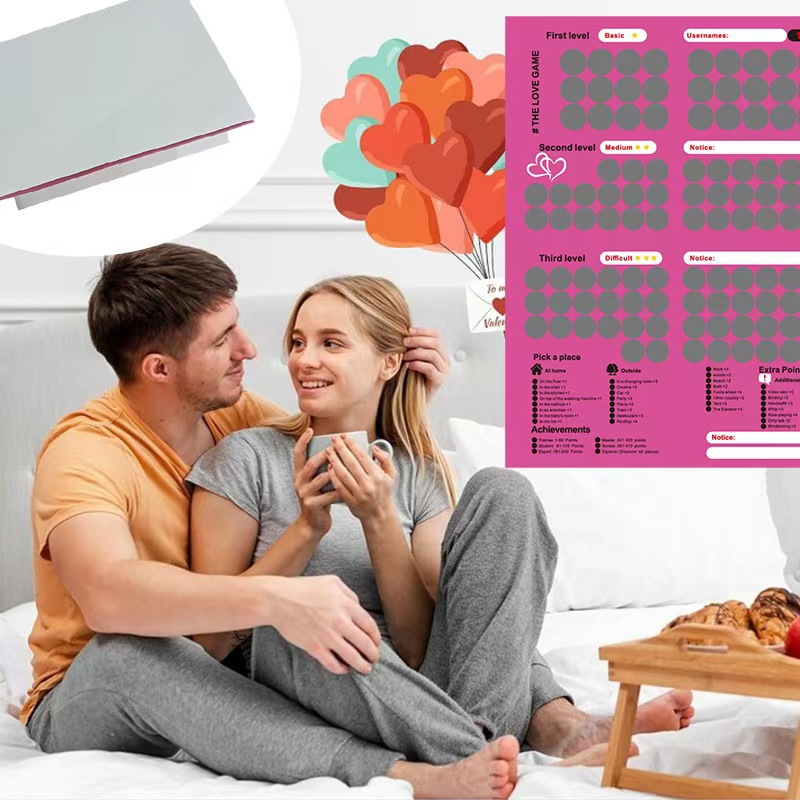 Couple game poster scratch card