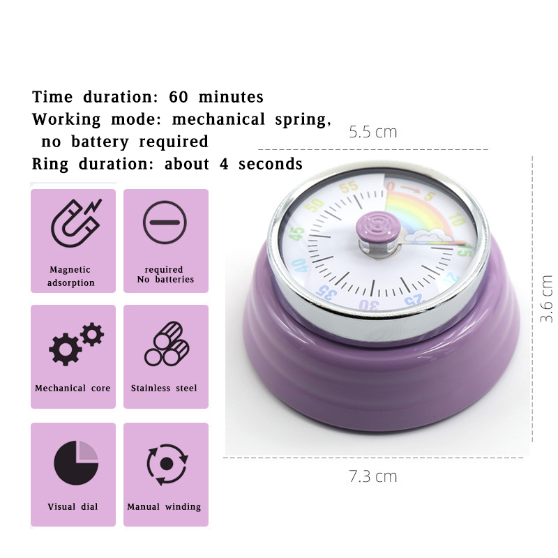 Mechanical timer kitchen cooking timer reminder