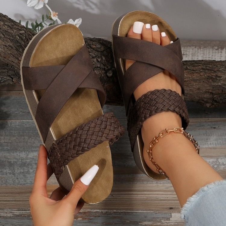 Platform Cross Sandals