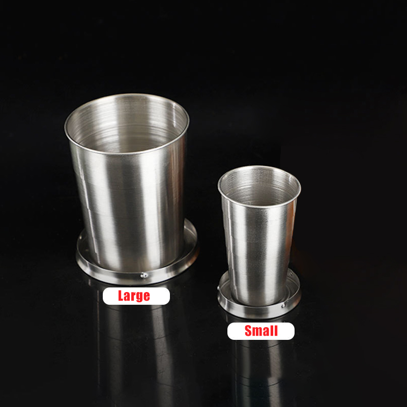 Stainless steel outdoor folding cup