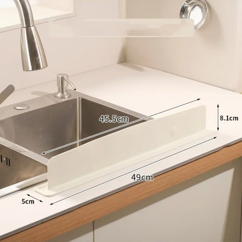 Silicone sink water retaining strip