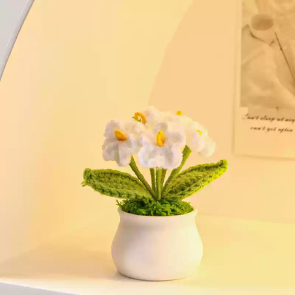 Hand-woven woolen flower bouquet ornaments