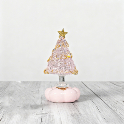 Christmas Tree Handmade Glass Rotating Ornament