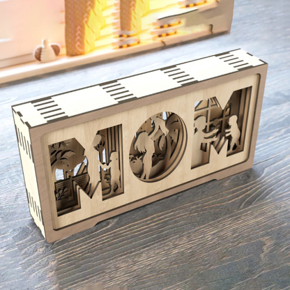 3D Mother's Day Gift Wooden Crafts Desktop Ornaments