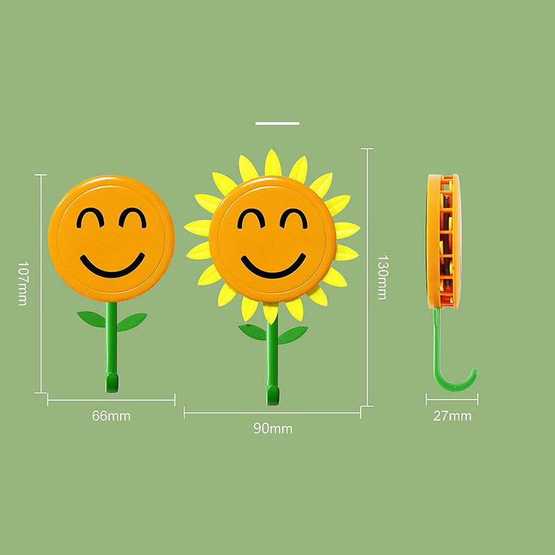 Creative retractable flowering sunflower cartoon hook