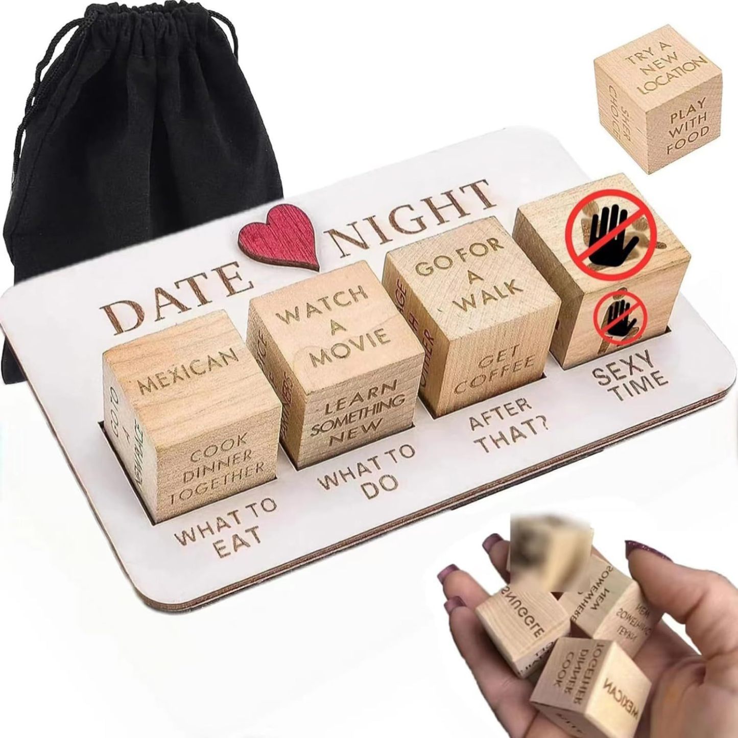 Wooden Dating Dice