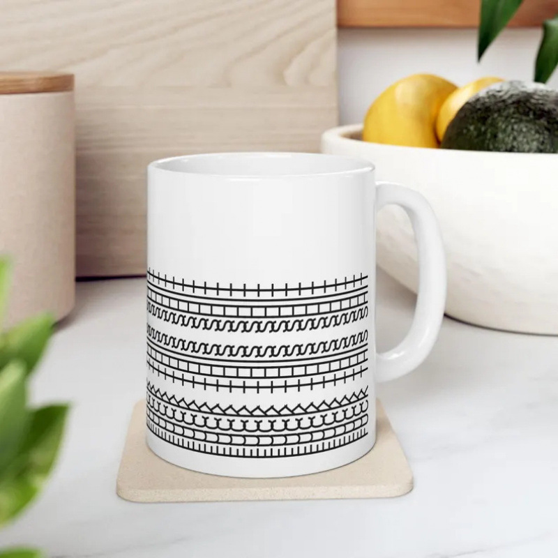 Ceramic coffee cup with hidden message