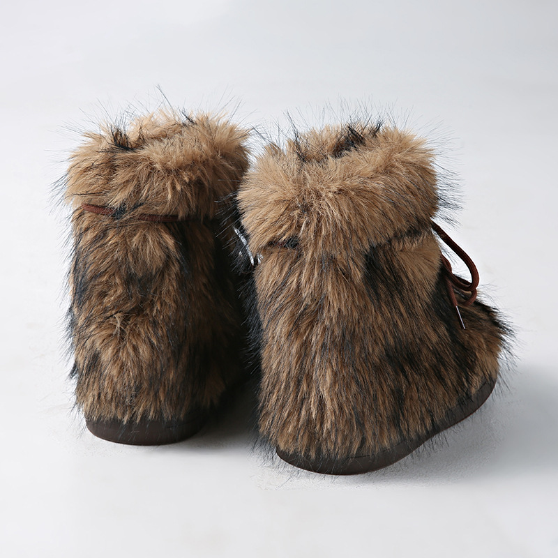 Thick-soled Fuzzy Snow Boots